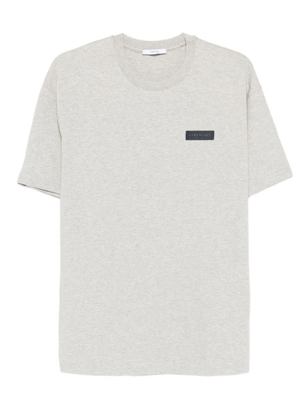  Givenchy Logo-plaque Cotton T-shirt - Grey 