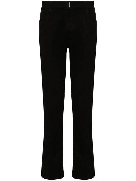  Givenchy Logo-plaque Slim-cut Jeans - Black 