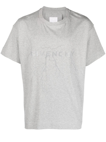  Givenchy Logo-print Cotton T-shirt - Grey 