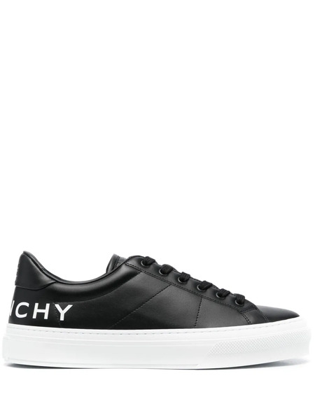  Givenchy Logo-print Leather Sneakers - Black 