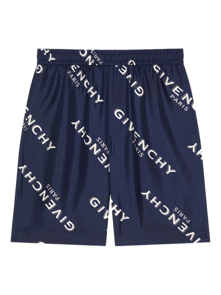  Givenchy Logo-print Shorts - Blue 
