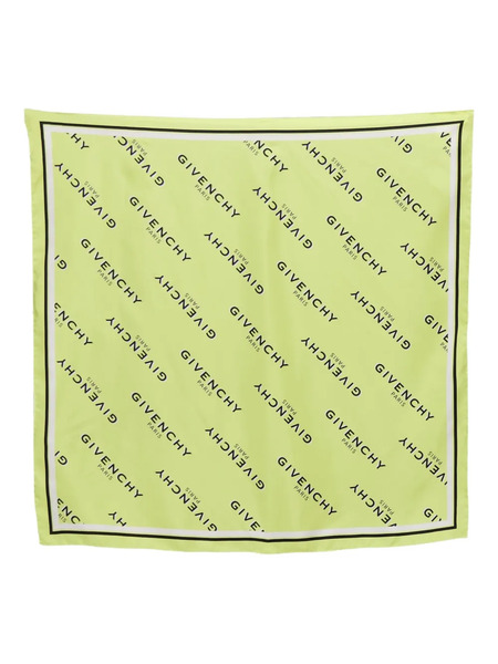  Givenchy Logo-print Silk Scarf - Yellow 