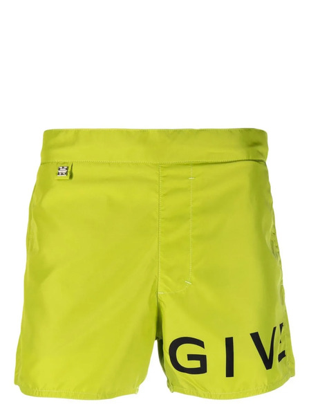  Givenchy Logo-print Swim Shorts - Green 