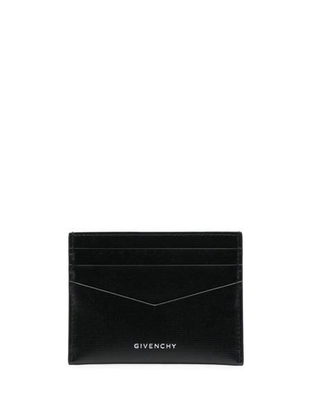  Givenchy Logo-print Textured-leather Wallet - Black 