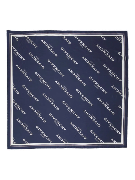  Givenchy Logo Scarf - Blue 