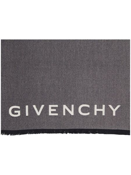  Givenchy Logo Scarf - Grey 