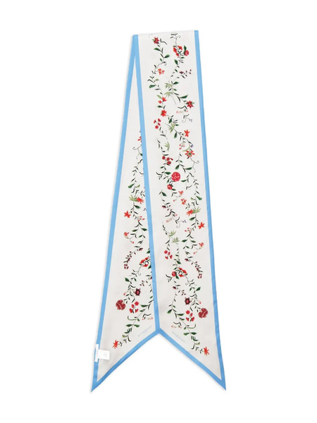  Givenchy Maxi Floral-print Silk Scarf - White 