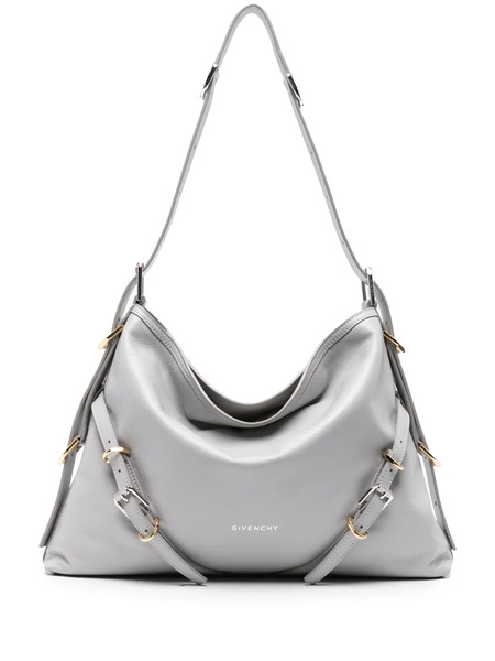  Givenchy Medium Voyou Leather Shoulder Bag - Grey 