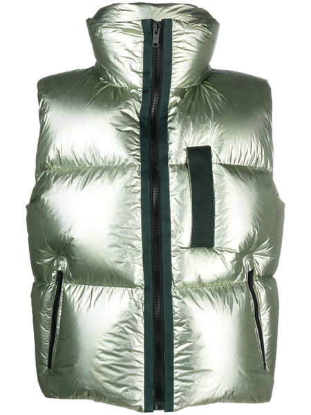  Givenchy Metallic-finish Down Gilet - Green 