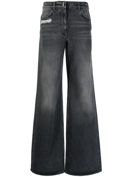  Givenchy Mid-rise Flared Jeans - Black 
