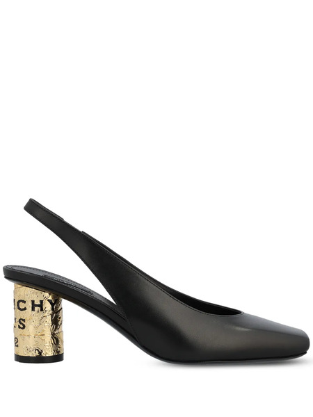  Givenchy 66mm Cylindrical Heel Slingback Pumps - Black 