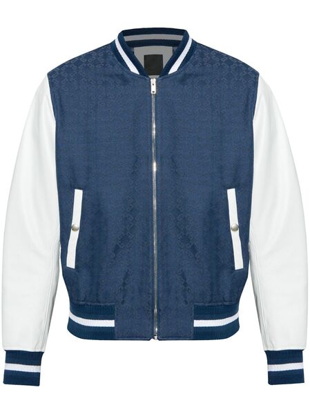  Givenchy Monogram-jacquard Bomber Jacket - Blue 