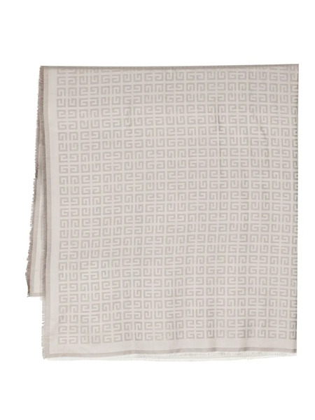  Givenchy Monogram-print Scarf - Grey 
