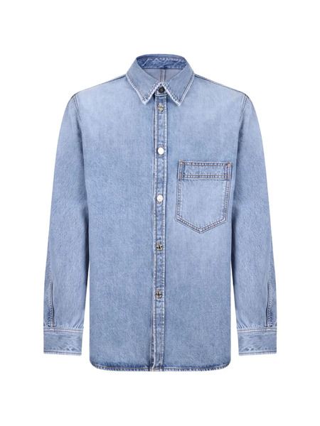  Givenchy Patch-pocket Buttoned Shirt - Blue 