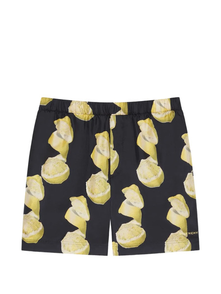  Givenchy Plage-print Swimshorts - Black 