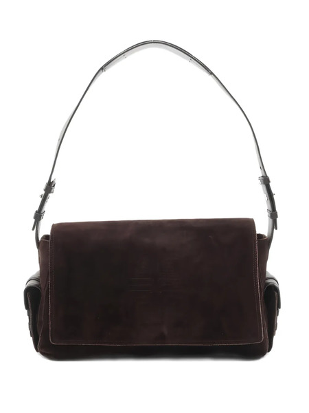  Givenchy Pre-owned 2000s 4g Suede Shoulder Bag - Brown 