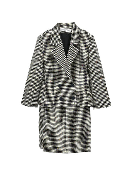  Givenchy Pre-owned 1990-2000s Houndstooth Skirt Suit - Black 