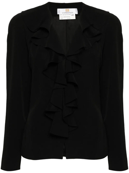  Givenchy Pre-owned 1990s Single-breasted Ruffled Jacket - Black 