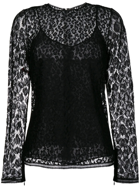  Givenchy Printed Layered Top - Black 
