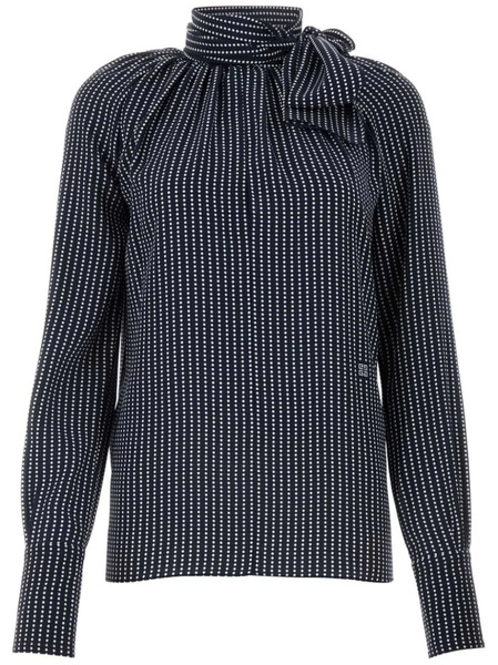  Givenchy Printed Silk Blouse - Blue 