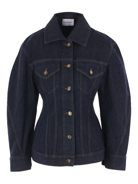  Givenchy Puffed-sleeve Denim Jacket - Blue 