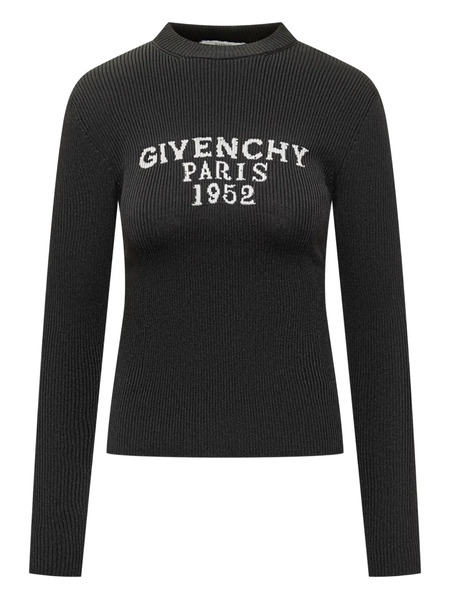  Givenchy Ribbed Logo-jacquard Sweater - Black 