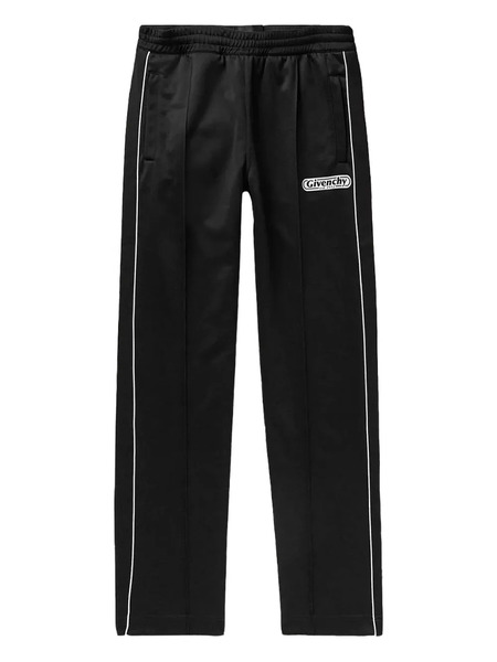  Givenchy Side-stripe Logo-patch Sweatpants - Black 