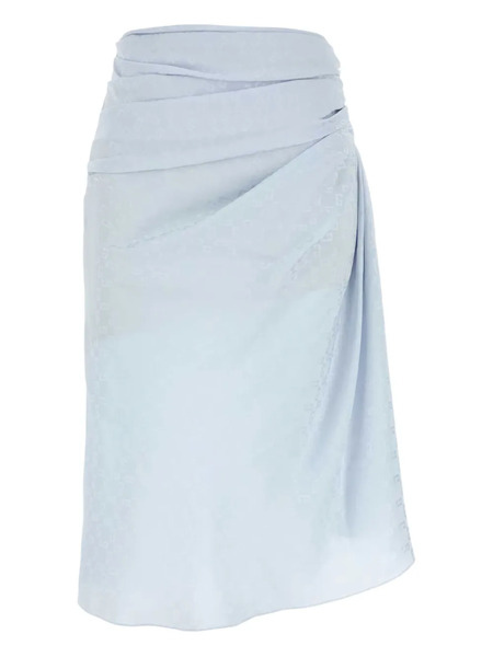  Givenchy Silk Midi Skirt - Blue 