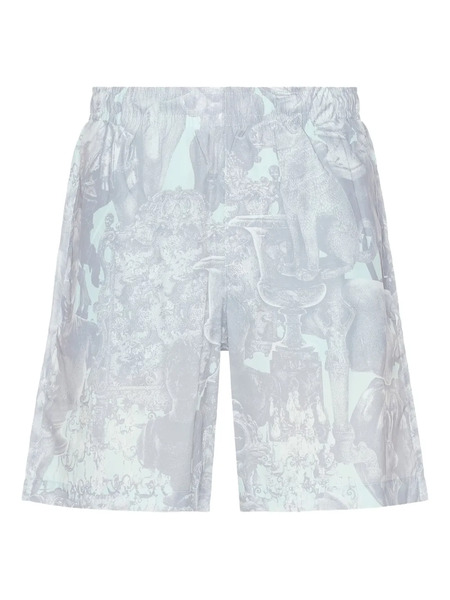  Givenchy Statue-print Swim Shorts - Grey 
