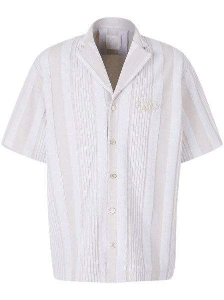  Givenchy Striped Textured Shirt - White 
