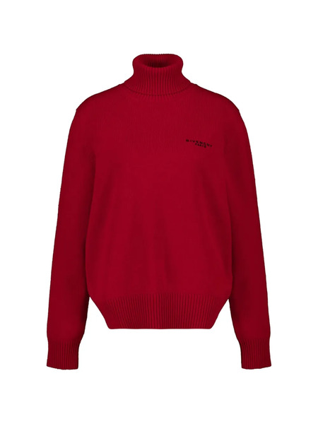 Givenchy Turtleneck Long-sleeve Sweater - Red 