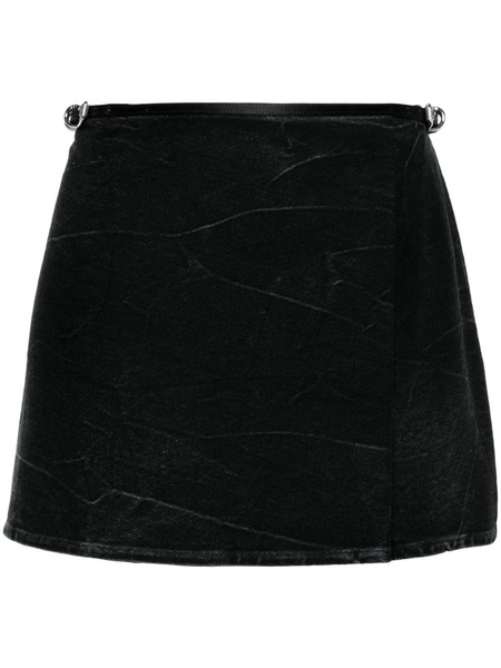  Givenchy Voyou Denim Mini Skirt - Black 