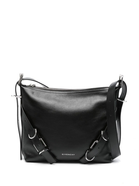  Givenchy Voyou Leather Messenger Bag - Black 