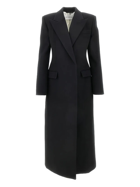  Givenchy Wool Double-breasted Coat - Black 