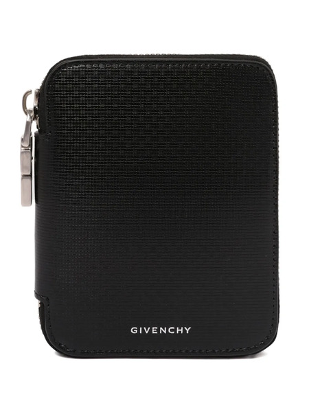  Givenchy Zip-around Leather Wallet - Black 