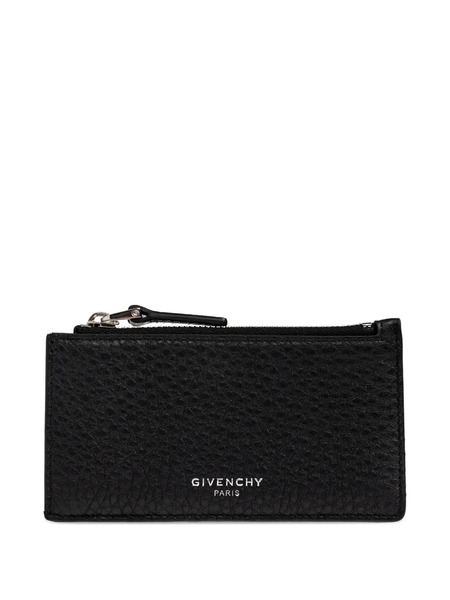  Givenchy Zip Leather Card Holder - Black 