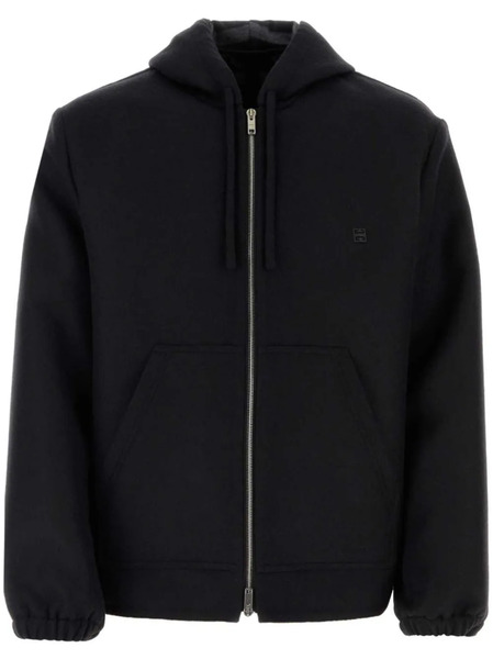  Givenchy Zipped Drawstring Sweatshirt - Black 