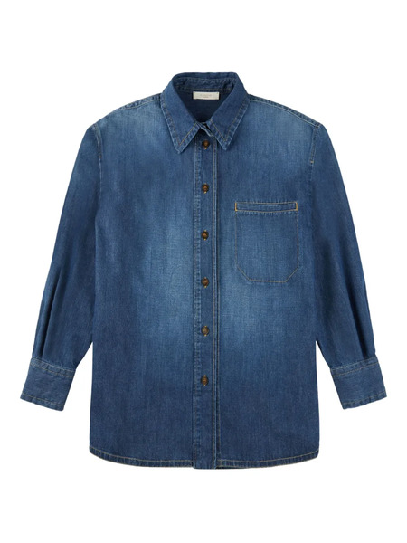  Glanshirt Buttoned Denim Shirt - Blue 