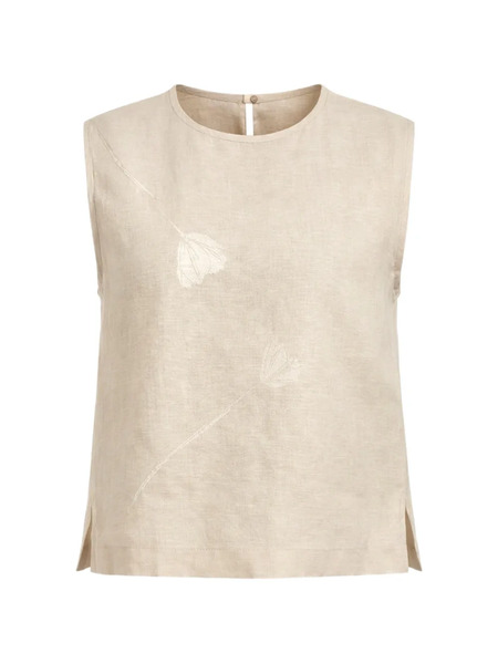  Glanshirt Floral Sleeveless Top - Neutrals 