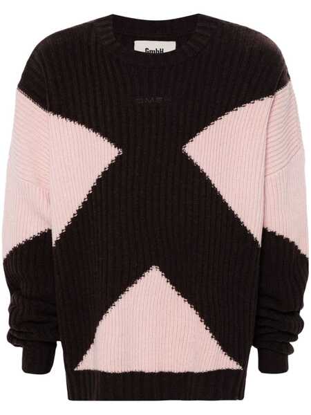  Gmbh Geometric-pattern Knitted Jumper - Brown 