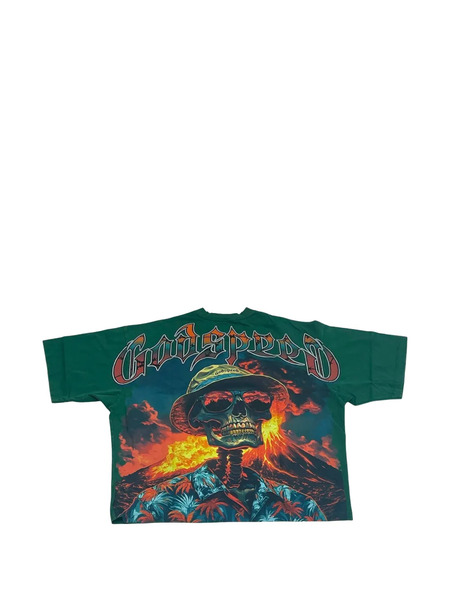  Godspeed Disaster-graphic T-shirt - Green 