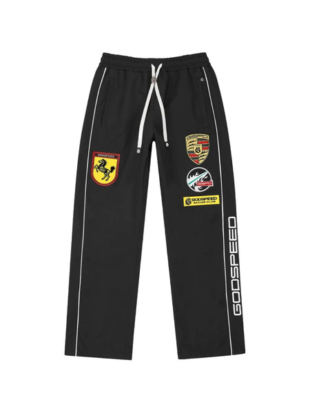  Godspeed Drawstring Graphic Track Pants - Black 