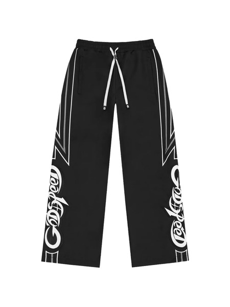  Godspeed Drawstring Graphic Track Pants - Black 