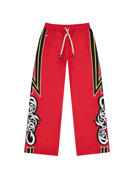  Godspeed Drawstring Graphic Track Pants - Red 