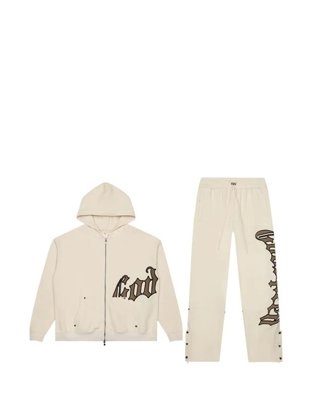  Godspeed Logo Drawstring Hood Sweatshirt - Neutrals 