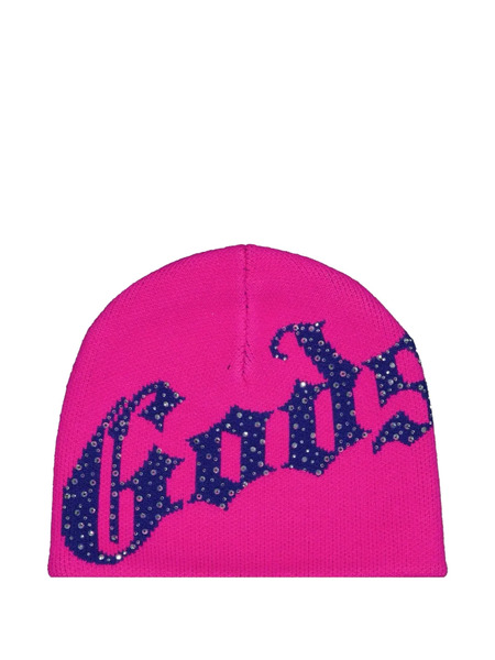  Godspeed Logo-studded Beanie Hat - Pink 
