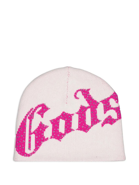 Godspeed Og Logo Studded Beanie Hat - White 