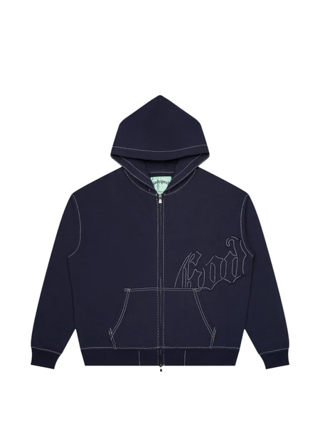  Godspeed Og Logo Zip-up Hoodie - Blue 