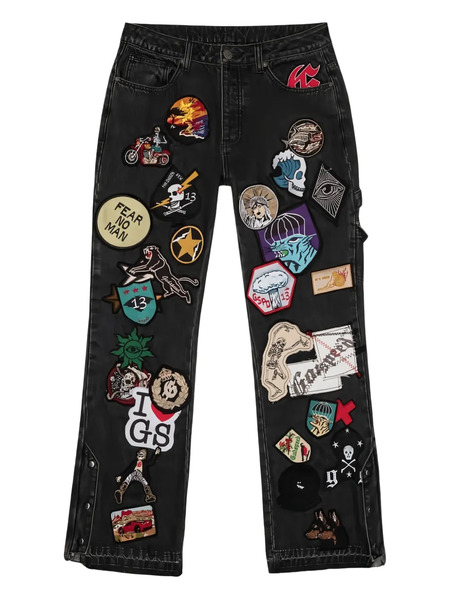  Godspeed Patchwork Five-pocket Jeans - Black 