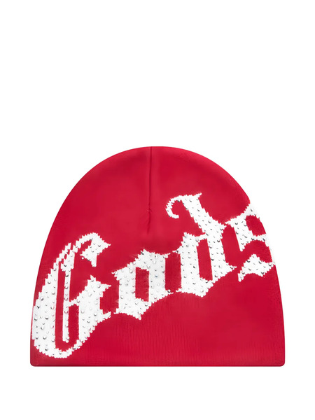 Godspeed Studded Logo Beanie Hat - Red 